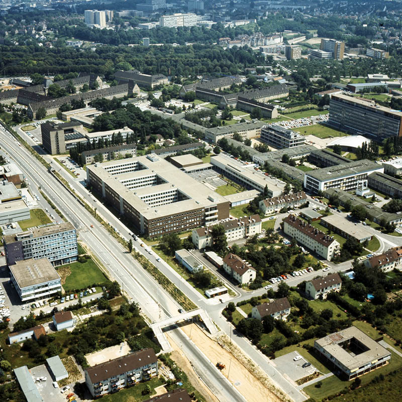 Luftbild Campus historisch Luftaufnahme Philo